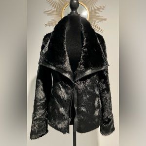 Bebe faux fur jacket, Medium, Like New